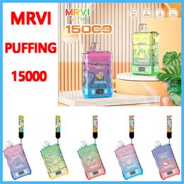 MRVI PUFFING 15000 15K Disposable Vape Pen E Cigarette Device With 750mAh Battery 25ml Pod Prefilled Catridge rechargeable new 15000puffs Bigpuffs