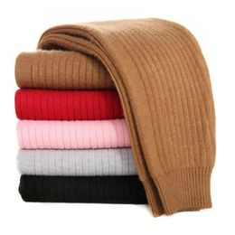 Perneiras calças garotas meninos meninas calças de caxemira de cashmere outono calça de lã infantil menina grossa e confortável e confortável para meninas calça 231215