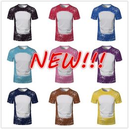NEW Sublimation Bleached Shirts Party Supplies Heat Transfer Blank Bleach Shirt Bleached Polyester T-Shirts US Men Women 20223067