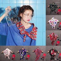 Scarves 2023 Trendy Product Spring And Autumn Korean Fashion 70 Small Square Versatile Decoration Short Head Scarf
