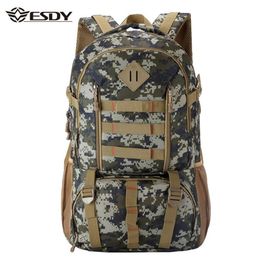 Tactical Backpack Outdoor Molle Camo 50L Army Mochila Waterproof Hiking Hunting Backpack Tourist Rucksack Sport Bag251h