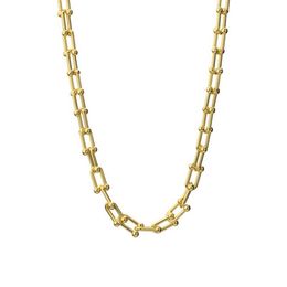 100% Stainless Steel Heavy Duty Chain Necklace For Women Gold Silver Colour Metal Chunky Chain Choker Necklaces242U