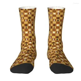 Men's Socks Chess Board Crew Unisex Cool Chessboard Game Player Spring Summer Autumn Winter Dress