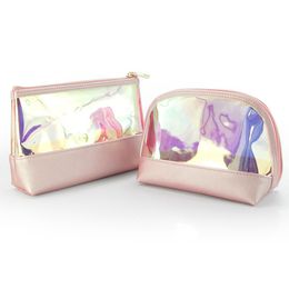 Fashion Laser TPU Cosmetic Bags for Brushes Lipsticks Foundation Portable Waterproof Makeup Bag Case Multifunction Travelling Storage Bags