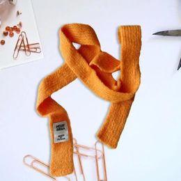 Scarves Autumn Scarf Fashionable Women's Knitting Stylish Winter Accessory With Letter Logo Solid Colour Warm Thin Design