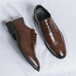 Dress Shoes Gentlemen 38-45 Man Men Sneakers Black Mens Dressed Sport Bascket Unique Sunny Offers First Degree Brand