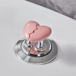 Toilet Seat Covers Flush Button CreativeBroken Heart Shaped Press Handle Assist Tool For Valve Bathroom Accessory