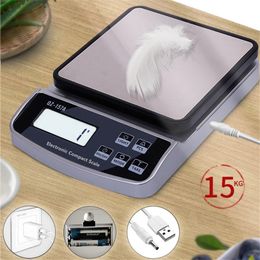 Measuring Tools 15KG1g Electronic Scale fit in USB Chargepluginbattery Waterproof Kitchen Household Coffee Digital Jewellery Bakin 231215