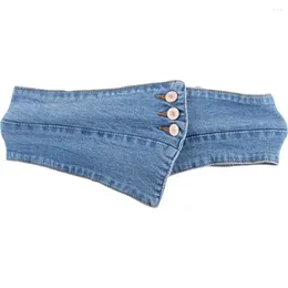 Belts Tight Denim Elastic Waist Belt Miss Corset Tops For Women Wide Waistband With Button