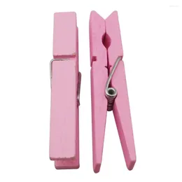 Frames Durable 2.9 Inch Wooden Clothespins Clothes Pegs Pins Craft Clips (Pink)