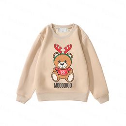 Fashion Sweatshirts Designer Round Necked Hoodie For Girls Boys Autumn Winter Student Top Outdoor Coat Cute Christmas Bear Clothing SDLX