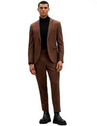 Men's Suits Suit One Button Back Vent Jacket & Pants Stylish Tuxedos For Business Dinner Wedding