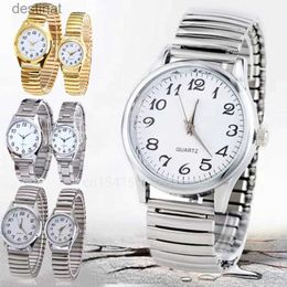 Women's Watches Man Women Couple Wrist Watches Stainless Steel Band Alloy Lovers Business Quartz Movement Wristwatch Elastic Strap Band WatchL231216