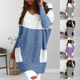 Women's Sweaters Womens Sexy Causal Long Sleeve Sweater Sweatshirt Baggy V Neck Knitted Jumper