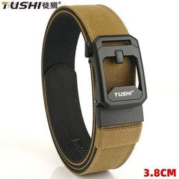 Belts TUSHI New Men's Military Tactical Belt Tight Stur Nylon Heavy Duty Hard Belt for Male Outdoor Casual Belt Automatic WaistbandL231216