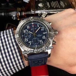 New Avenger Bandit Blackbird E1338310 Quartz Chronograph Mens Watch Blue Dial Steel Case Blue Rubber Strap Sport Watches Watch zon292O