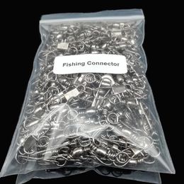 Fishing Hooks Wholesale Bulk Fishing pin Connector Link Solid Tackle Rolling Swivel Fishing Lure Accessories hooked Snaps Pin Fishhook Pesca 231216