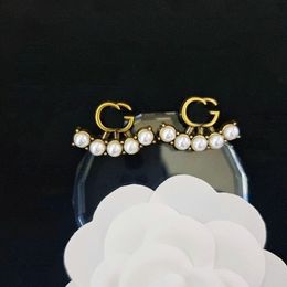 Diamond Earrings Designer For Woman Stud Earring Fashion Sweet Double Letter Luxury Earrings Jewelry Accessories