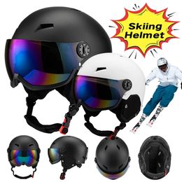 Ski Goggles EPS Helmet Glasses Integrally Moulded Snow Helmets Cooling Vent Men Skateboard Snowboard for Winter Outdoor 231215