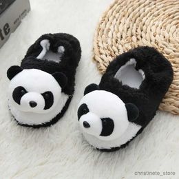 Slipper Winter Panda Slippers Kids Toddler Girl Non-slip Boys Fur Slides Cotton Indoor Shoes Warm Fluffy House Children Slipper R231216