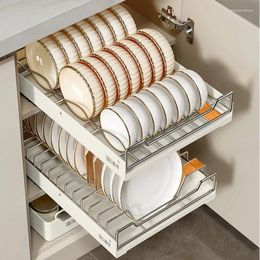 Kitchen Storage Cabinet Drawer Type Free Installation Of Stainless Steel Bowl Tray Shelf