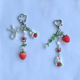 Keychains Strawberry Leaf Handmade Jewellery