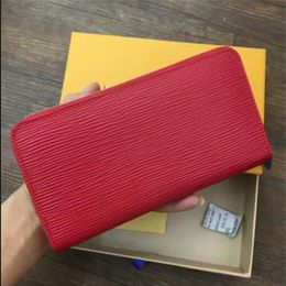 Top quality Men leather classic designer long wallet men's purse zippered handbag women's pu clutch bags with box N600172741