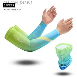 Sleevelet Arm Sleeves New 2023 Ice Silk Hand Sleeve Comfort Sport Cycling Sleeves Sunscreen Sleeve Arm Cool Hand Protector Cover Arm Sleeves OutdoorsL231216