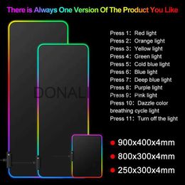 Mouse Pads Wrist Rests Mouse Pad RGB Backlit 14 Groups of Lights USB Non-Slip Base Blanket Mat for Gaming Laptop Computer Extended Illuminated J231215