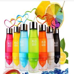 Xmas Gift 650ml My Water Bottle plastic Fruit infusion bottle Infuser Drink Outdoor Sports Juice Portable Kettle331B