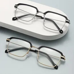 Sunglasses Anti-Blue Light Reading Glasses Classic Metal Half-frame Readers Eyewear Men Women Eye Protection Presbyopia Eyeglasses 1.0 -4.0