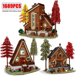 Gun Toys Creative Forest House Series Building Blocks Model Sets MOC Streetview Modular Architecture Boys Toys Childrens Gifts 231208