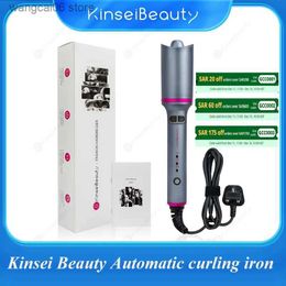 Hair Curlers Straighteners Automatic Curling Iron Rotating Professional Curler Styling Tools for Curls Waves Ceramic Curly Magic Hair Curler Beach Waves T231216