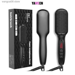 Hair Curlers Straighteners Ceramic Ion Straight Hair Comb MCH Fast Heating Anti Perm Male And Female Styling Straightener with Rotatable Power Cord T231216