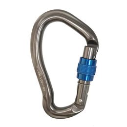 Carabiners 23KN Rock Climbing Srewgate Master Lock Carabiner Safety Buckle Security Twist-lock Lock Tree Carving Equipment Gear 231215