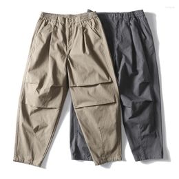 Men's Pants Men Folds Japan Korean Streetwear Fashion Cityboy Loose Casual Vintage Wide Leg Cargo Women Harem Trousers