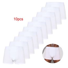 Underpants 10pcs Pack White 2023 Men Panties Cotton Underwear Male Brand Boxer And For Homme Luxury Set Shorts Box Slip Kit 231215