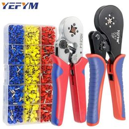 Tubular Terminal Crimping Pliers HSC8 6-4 6-6 16-6max 0 08-16mmwire mini Ferrule crimper tools YEFYM Household electrical kit 2201211W