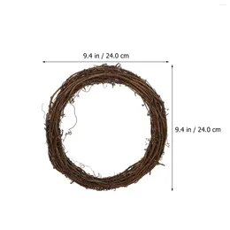 Decorative Flowers Christmas Rattan Wreath Tree Hanging Door Rustic Wall