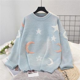 Suits 2021 Winter Sweater Pullover Women Cute Fruit Sweater Pull Jumpers Pink Blue Printed Korean Tops Oversized Jumpers