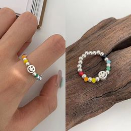 Ladies Simple Ring Happy Smiley S925 Romantic Sweetheart Party Gift