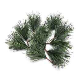 Artificial Pine Needles Xmas Tree Decor Needle Mixed Branches Christmas Party Ornament Supplies 100 Pcs lot264z