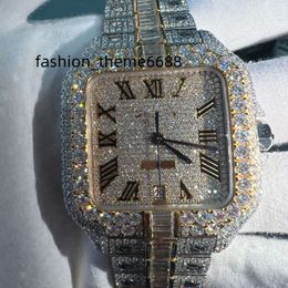 2023 Fine Jewellery Hip Hop Mechanical watch VVS Moissanite 100% Pass the Diamond Test Fast Delivery Men's watch