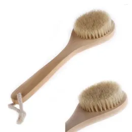 Bath Accessory Set Body Long Back Exfoliating Brush Wooden Handle Bathroom Products