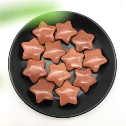 Decorative Figurines 1PC Natural Golden Sandstone Star Shaped Crystal Gemstone Healing Stones Decor Crafts DIY Stone And Minerals