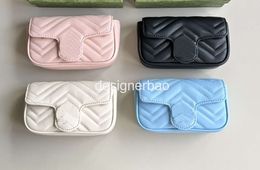 2023 Top designer bag Marmont chain macaron series mini handbag crossbody shoulder Candy color waist