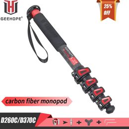 Accessories GEEHOPE D260C/370C Professional Carbon Fibre Portable Travel Monopod Maxheight 160/169cm for Digital DSLR Camera Video Camcorder