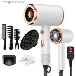 Electric Hair Dryer Professional Hair Dryer 1800W Powerful Ionic Hairdryer with Diffuser Blow Dryer with 2 Speeds 3 Heating and Cool Button for Wom T231216