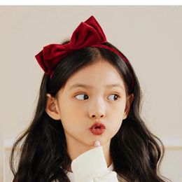Hair Accessories Cute Gift Non-slip Cloth Korean Children Band Sweet Decoration Velvet Bow Princess Hoop