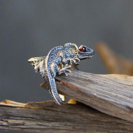 Adjustable Lizard Ring Cabrite Gecko Chameleon Anole Jewelry Size gift idea ship282K